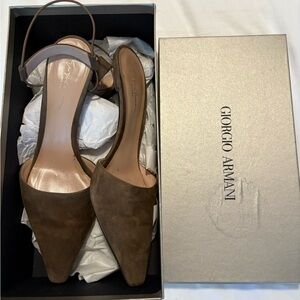 Giorgio Armani Brown Suede Women's Shoes